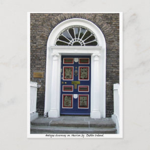 Antik Doorway, Merrion Square Dublin Postkarte