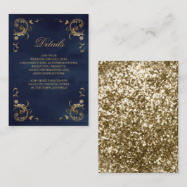 Antik Gold Frame Navy Blue Details Begleitkarte