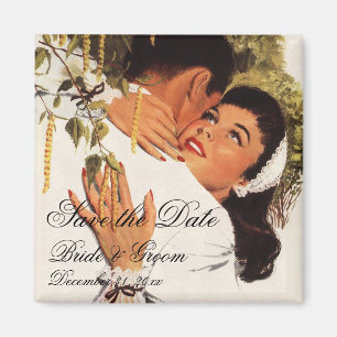 Antik-Hochzeitsantrag Umarmen Save-the-Date Magnet