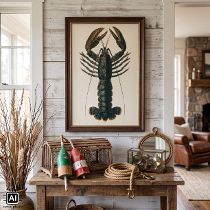 Antik-Hummer, Meeresleben-Krustentier Poster