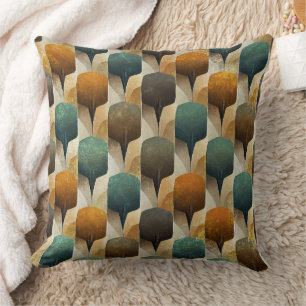 Antik-Inspirierte Teal- und Gold-Art-Deco-Geometri Kissen