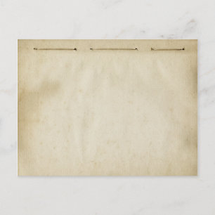 Antik inspirierte Vintage-look-Faden-Bindung leer Postkarte