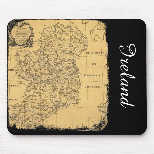 Antik Irland Karte Mousepad (Vorne)