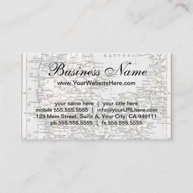 Antik Karte Dänemarks, Danmark in Dänisch, 1905 (Vorderseite)