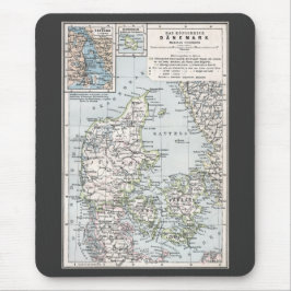 Antik Karte Dänemarks, Danmark in Dänisch, 1905 Mousepad