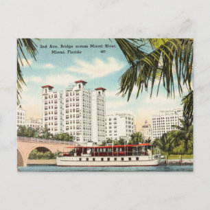Antik, Miami River Miami, Florida Postkarte