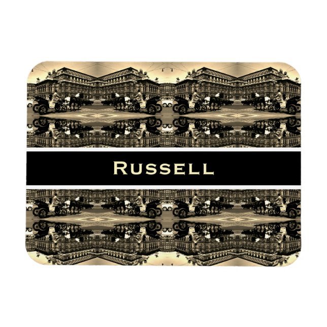 Antik Österreich Wien Fiaker Staatsoper Oper Magnet (Horizontal)