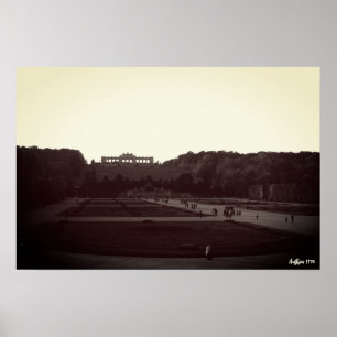 Antik Österreich Wien Schönbrunn Gärten 1970 Poster