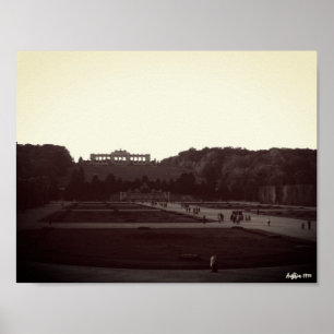 Antik Österreich Wien Schönbrunn Gärten 1970 Poster