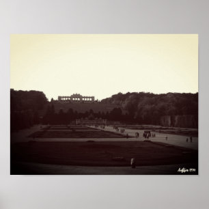 Antik Österreich Wien Schönbrunn Gärten 1970 Poster