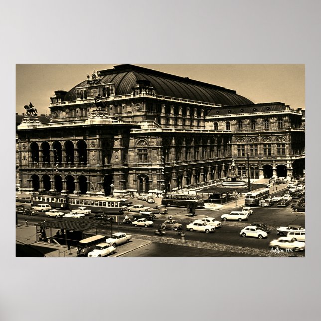 Antik Österreich Wien Staatsoper Oper Poster (Vorne)