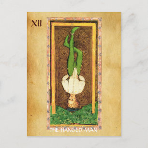 ANTIK RENAISSANCE TAROTKARTEN 12 / DER GEHENKTE POSTKARTE