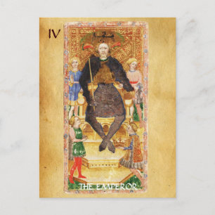 ANTIK RENAISSANCE TAROTS 4 / DER KAISEr Postkarte