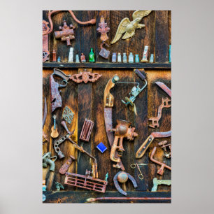 Antik-Sammlung an der Wand Poster