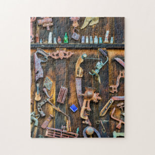 Antik-Sammlung an der Wand Puzzle