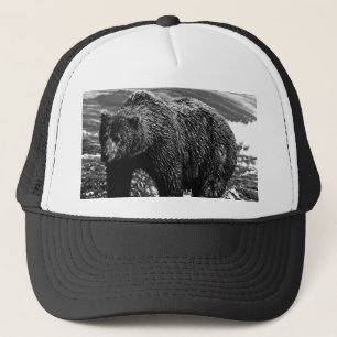 Antik USA Alaska Braunbär Truckerkappe