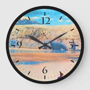 Antik USA Alaska Mendenhall Gletscher Juneau Große Wanduhr