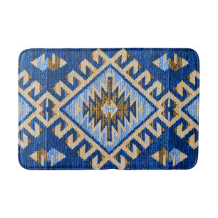 Antik Vintage Oriental Blau Beige Kilim Türkisch Badematte