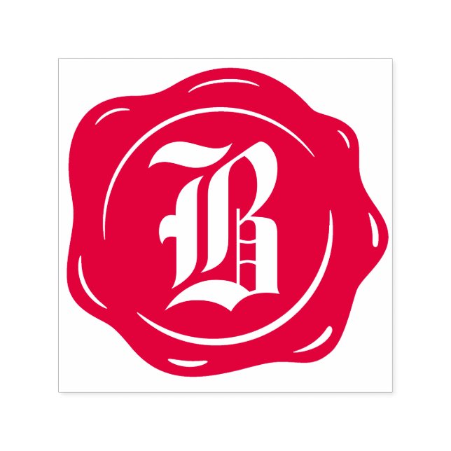 Antik-Wax-Siegel-Monogramm Klassischer Anfangsbuch Permastempel (Design)