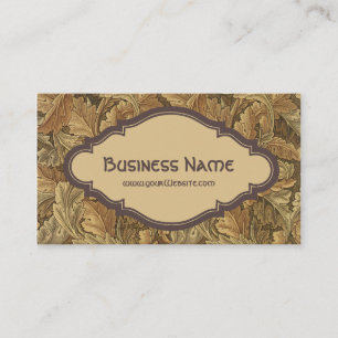 Antik William Morris Autmun Blätter Acanthus Visitenkarte