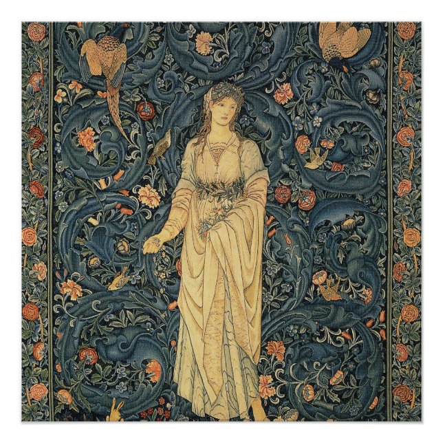 Antik William Morris Flora Poster (Vorderseite)