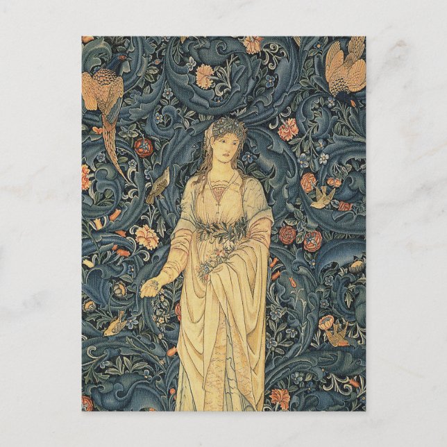 Antik William Morris Flora Postkarte (Vorderseite)