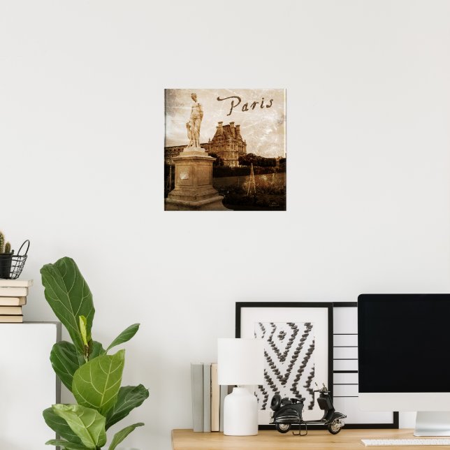 Antik wirkendes Paris, Frankreich Plakat (Heimbüro)