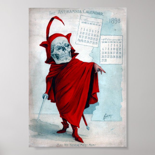 Antikamnia Calendar Skeleton Devil Poster (Vorne)