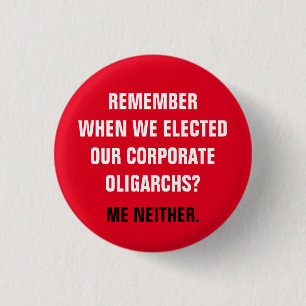 Antikapitalistische kapitalistische Oligarchen Button