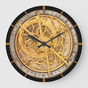 Antike 1600’s Astronomical Print Große Wanduhr