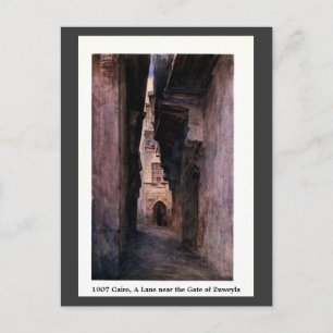 Antike 1900 Kairo Ägypten Eine Gasse nahe Zuweyla Postkarte