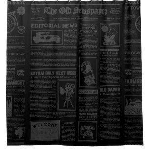 antike 1920er Jahre Flapper-Zeitung Vintage Schwar Duschvorhang