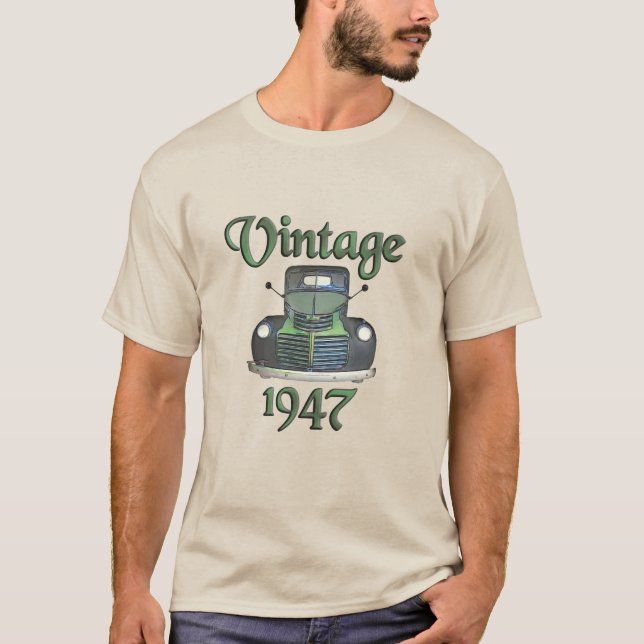 Antike 1947 Lkw Wasserfarbskizze T-Shirt (Vorderseite)