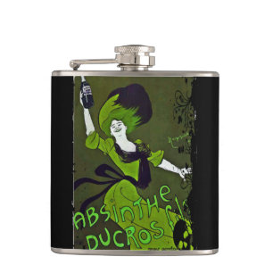 Antike Absinthe-Werbeflasche Flachmann