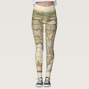 Antike Afrika-Karte von Hondius und Jansson Leggings