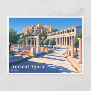 Antike Agora von Athen Griechenland Postkarte