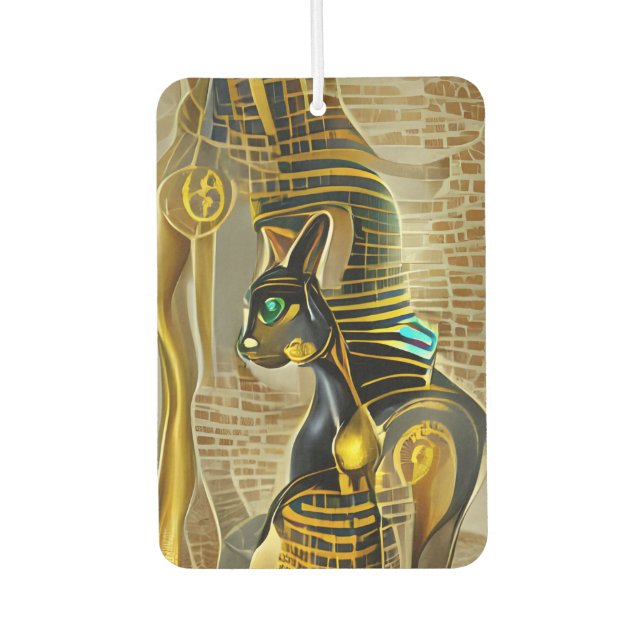 Antike ägyptische Katze Goddess Bastet AI Art Autolufterfrischer (Vorderseite)