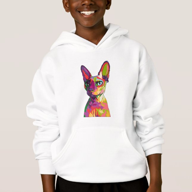 Antike ägyptische Katze Hoodie (Vorderseite)