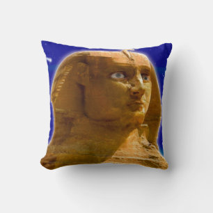 Antike ägyptische Sphinx im Gizeh Art Design Kissen