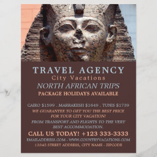 Antike ägyptische Sphinx, Kairo, Reiseagentur Flyer