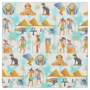 Antike ägyptische Symbole und Icons Stoff