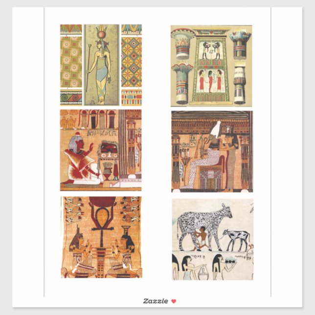 Antike ägyptische Vintage Antiquitäten Aufkleber (Blatt)