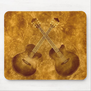 Antike Akustikgitarren-Mauspad Mousepad