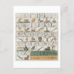 Antike Alphabet-Blitzkarte-Postkarte Postkarte