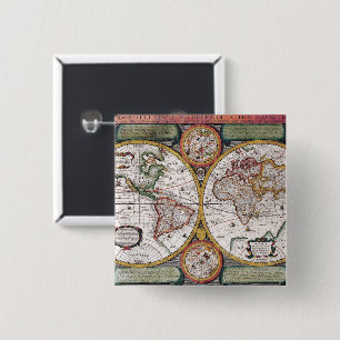 Antike Alte Karte Inspiriert (12) Button