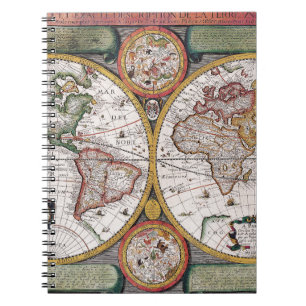 Antike Alte Karte Inspiriert (12) Notizblock