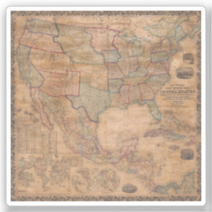 Antike Alte Karte Inspiriert (13) Aufkleber