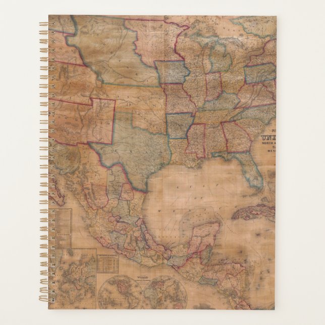 Antike Alte Karte Inspiriert (13) Planer (Vorderseite)