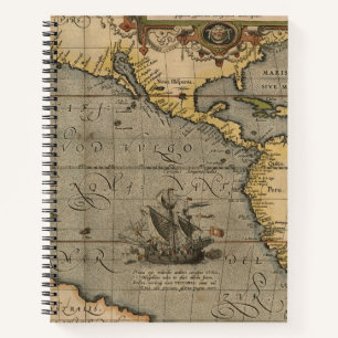 Antike Alte Karte Inspiriert (14) Gepäckanhänger Notizbuch