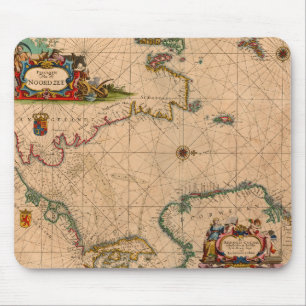 Antike alte Karte inspiriert (1) Mousepad